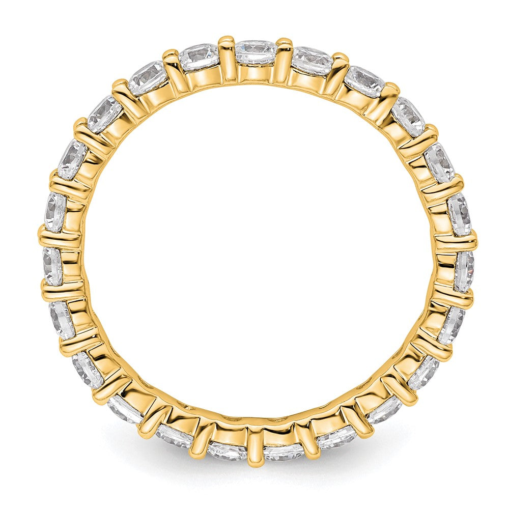 14k Polished Shared Prong 2 carat Diamond Complete Eternity Band