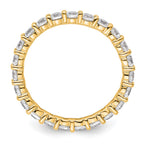 14k Polished Shared Prong 2 carat Diamond Complete Eternity Band
