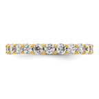 14k Polished Shared Prong 2 carat Diamond Complete Eternity Band