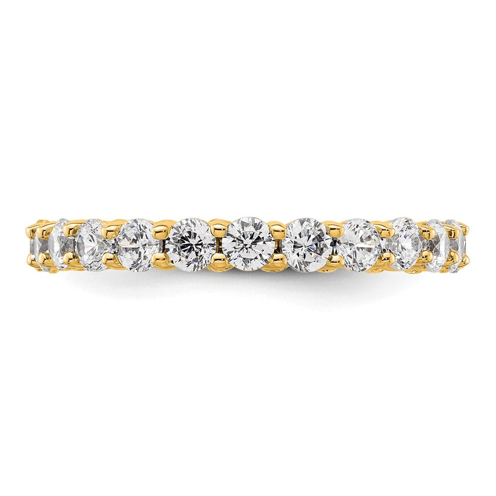 14k Polished Shared Prong 2 carat Diamond Complete Eternity Band