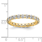 14k Polished Shared Prong 2 carat Diamond Complete Eternity Band