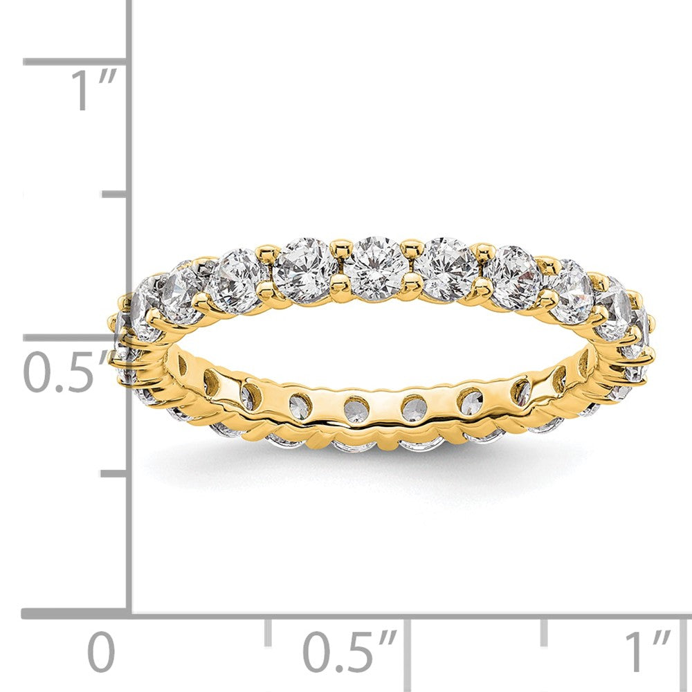 14k Polished Shared Prong 2 carat Diamond Complete Eternity Band