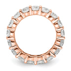 14k Rose Gold Polished Shared Prong 3 carat Diamond Complete Eternity Band