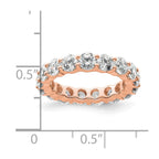 14k Rose Gold Polished Shared Prong 3 carat Diamond Complete Eternity Band