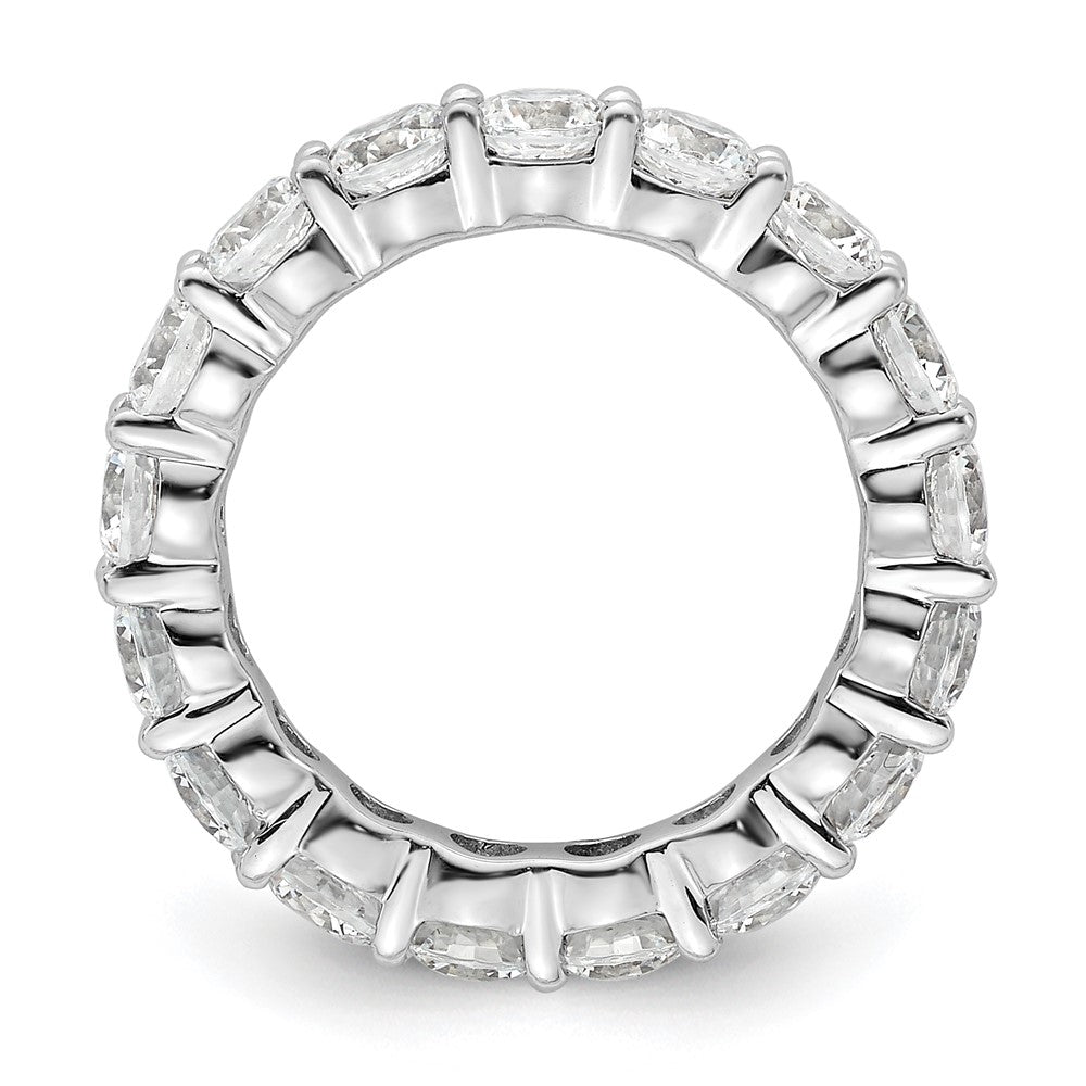 14k White Gold Polished Shared Prong 3 carat Diamond Complete Eternity Band