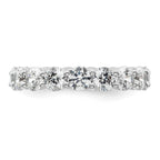 14k White Gold Polished Shared Prong 3 carat Diamond Complete Eternity Band
