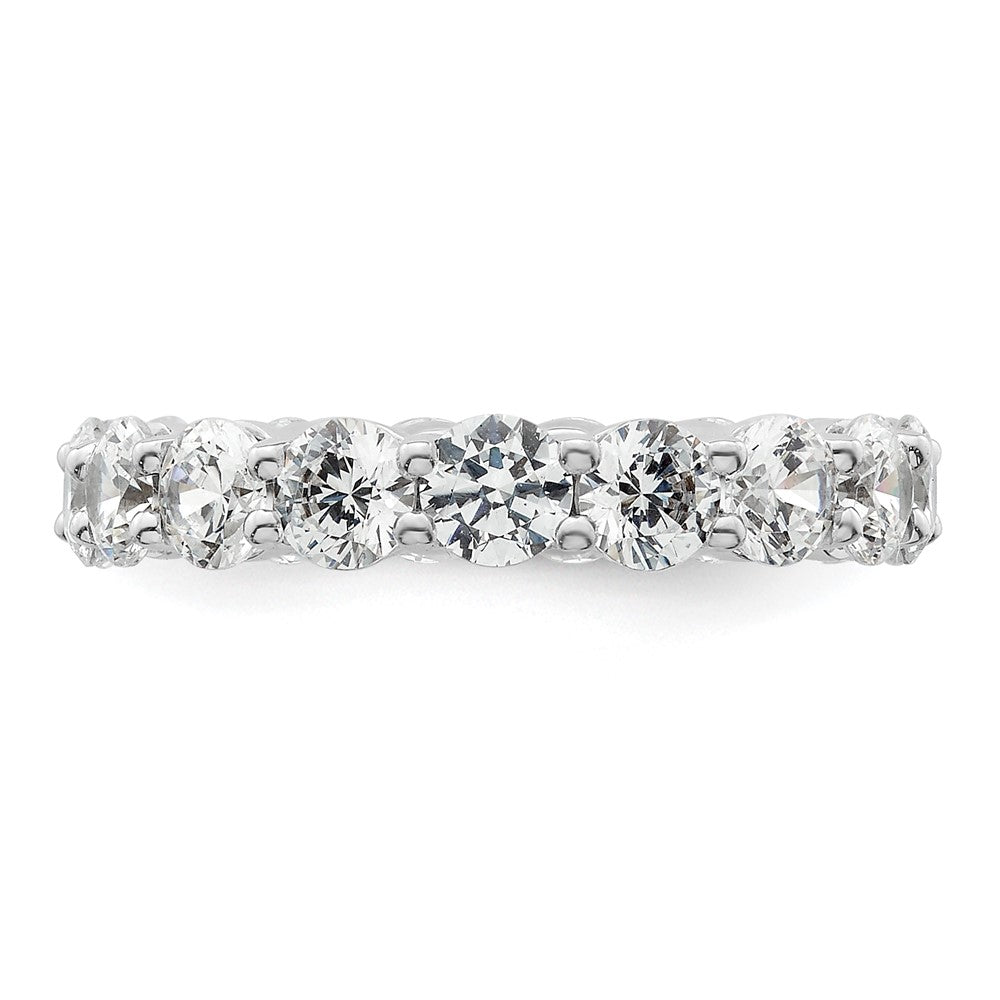 14k White Gold Polished Shared Prong 3 carat Diamond Complete Eternity Band