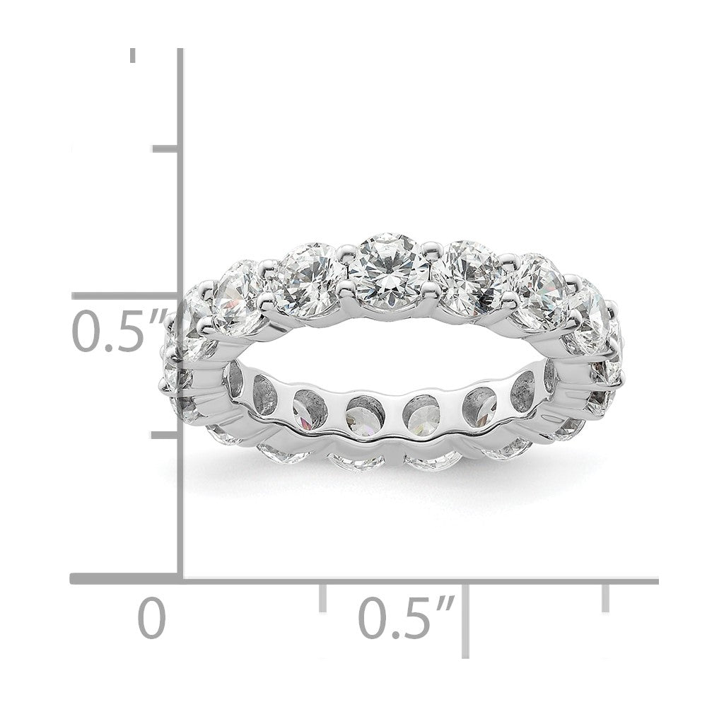14k White Gold Polished Shared Prong 3 carat Diamond Complete Eternity Band