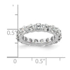 14k White Gold Polished Shared Prong 3 carat Diamond Complete Eternity Band