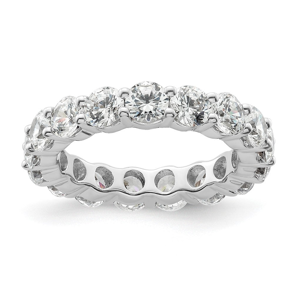 14k White Gold Polished Shared Prong 3 carat Diamond Complete Eternity Band