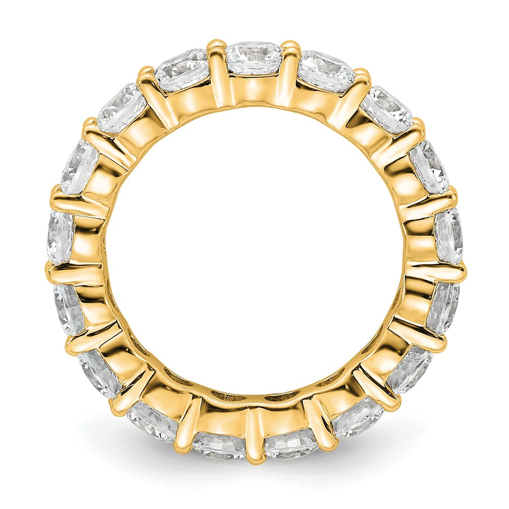 14k Polished Shared Prong 3 carat Diamond Complete Eternity Band