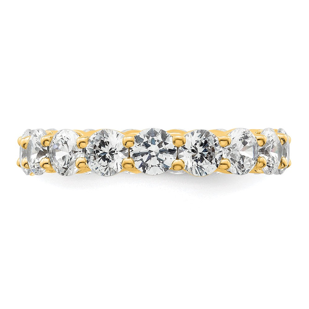 14k Polished Shared Prong 3 carat Diamond Complete Eternity Band