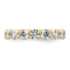 14k Polished Shared Prong 3 carat Diamond Complete Eternity Band