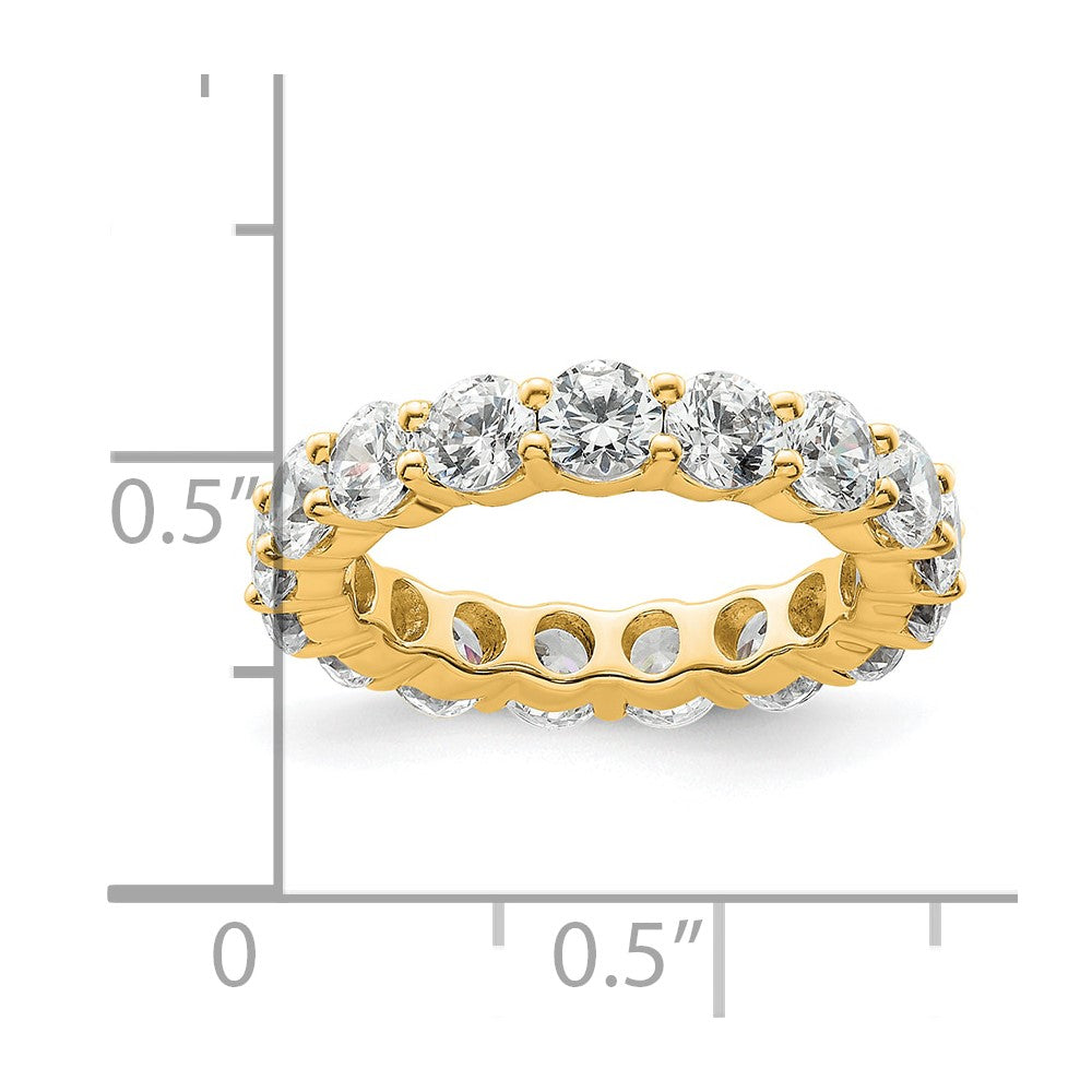 14k Polished Shared Prong 3 carat Diamond Complete Eternity Band