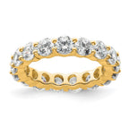 14k Polished Shared Prong 3 carat Diamond Complete Eternity Band