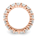 14k Rose Gold Polished Shared Prong 3 carat Diamond Complete Eternity Band