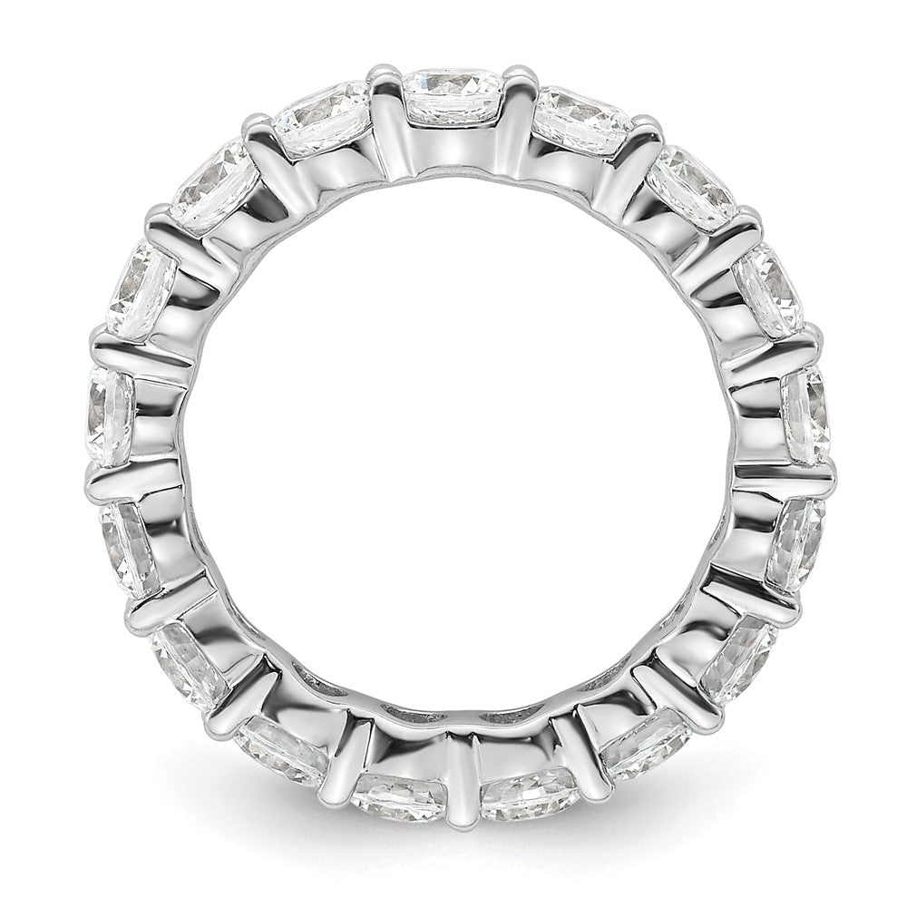 14k White Gold Polished Shared Prong 3 carat Diamond Complete Eternity Band