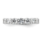 14k White Gold Polished Shared Prong 3 carat Diamond Complete Eternity Band