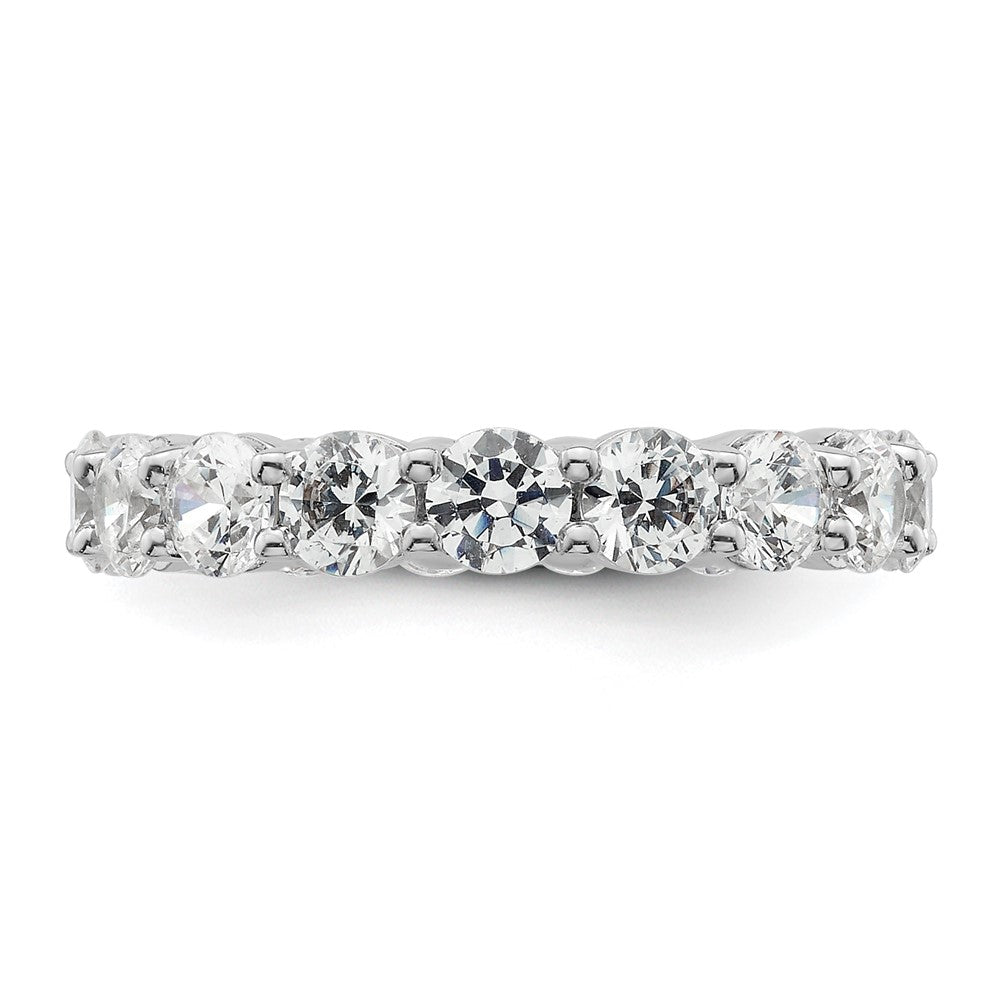 14k White Gold Polished Shared Prong 3 carat Diamond Complete Eternity Band