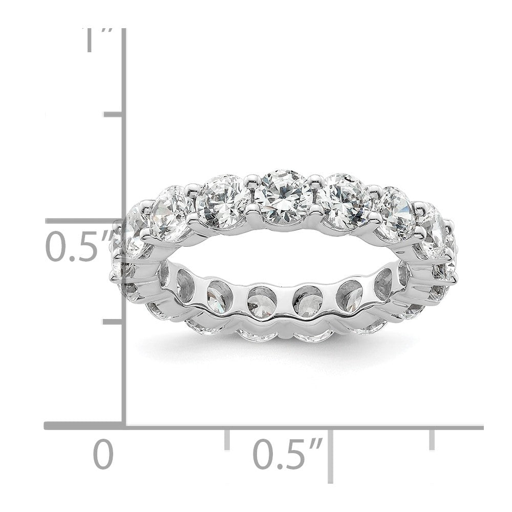 14k White Gold Polished Shared Prong 3 carat Diamond Complete Eternity Band