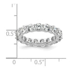 14k White Gold Polished Shared Prong 3 carat Diamond Complete Eternity Band