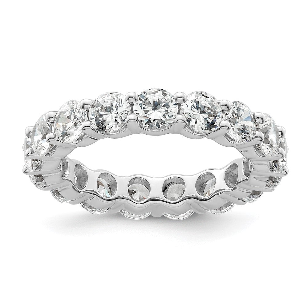 14k White Gold Polished Shared Prong 3 carat Diamond Complete Eternity Band