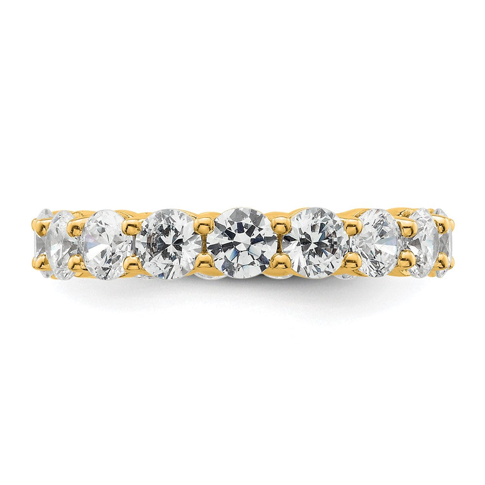 14k Polished Shared Prong 3 carat Diamond Complete Eternity Band