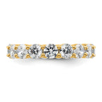 14k Polished Shared Prong 3 carat Diamond Complete Eternity Band