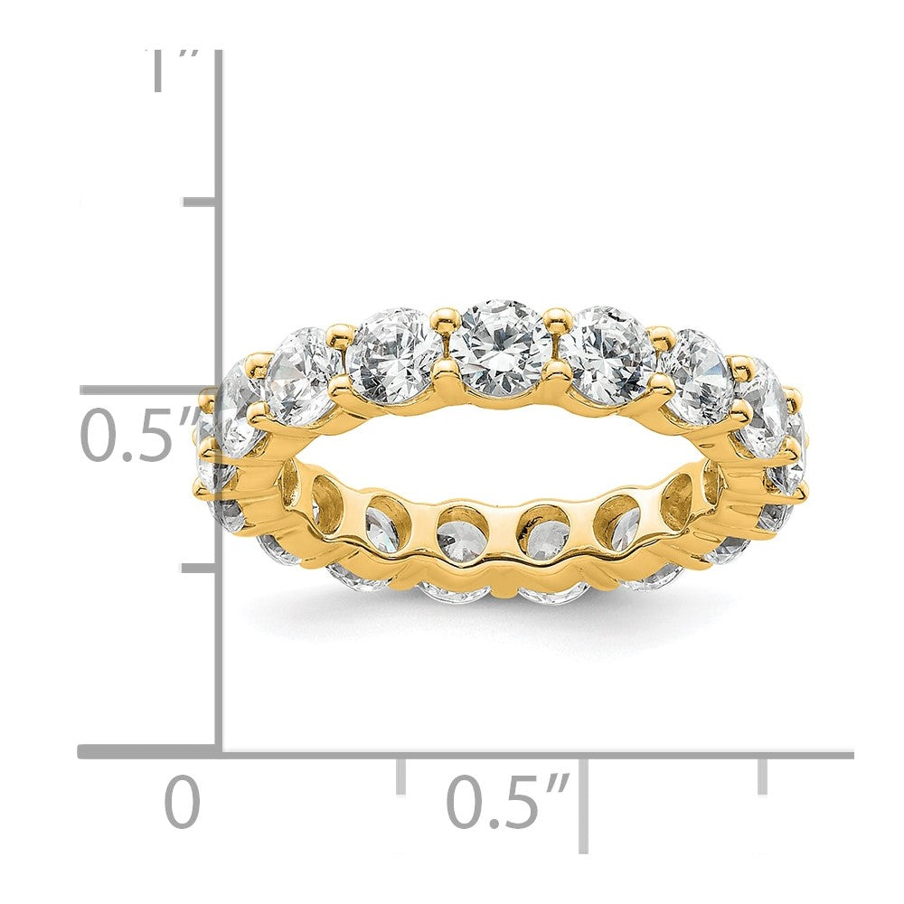 14k Polished Shared Prong 3 carat Diamond Complete Eternity Band
