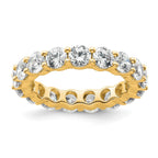 14k Polished Shared Prong 3 carat Diamond Complete Eternity Band