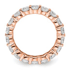 14k Rose Gold Polished Shared Prong 3 carat Diamond Complete Eternity Band