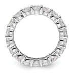 14k White Gold Polished Shared Prong 3 carat Diamond Complete Eternity Band