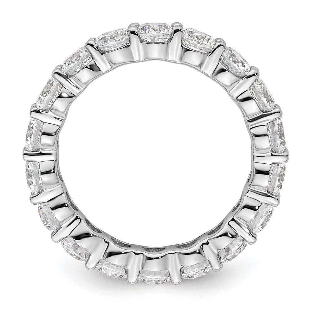 14k White Gold Polished Shared Prong 3 carat Diamond Complete Eternity Band
