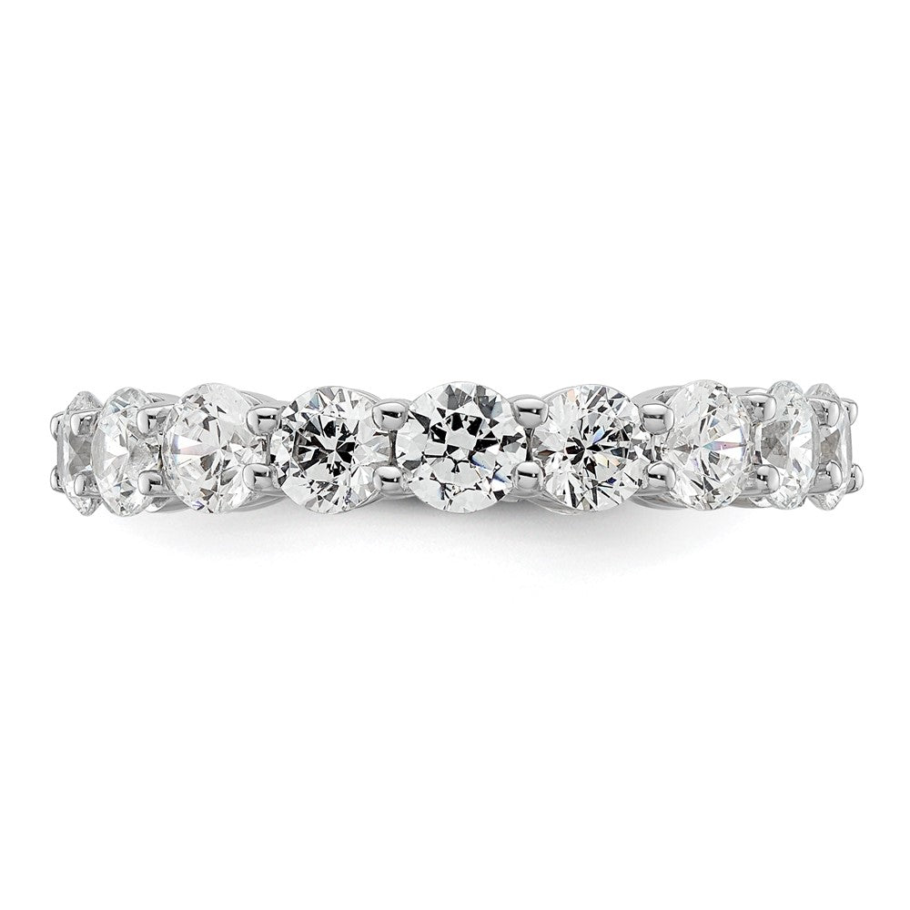14k White Gold Polished Shared Prong 3 carat Diamond Complete Eternity Band