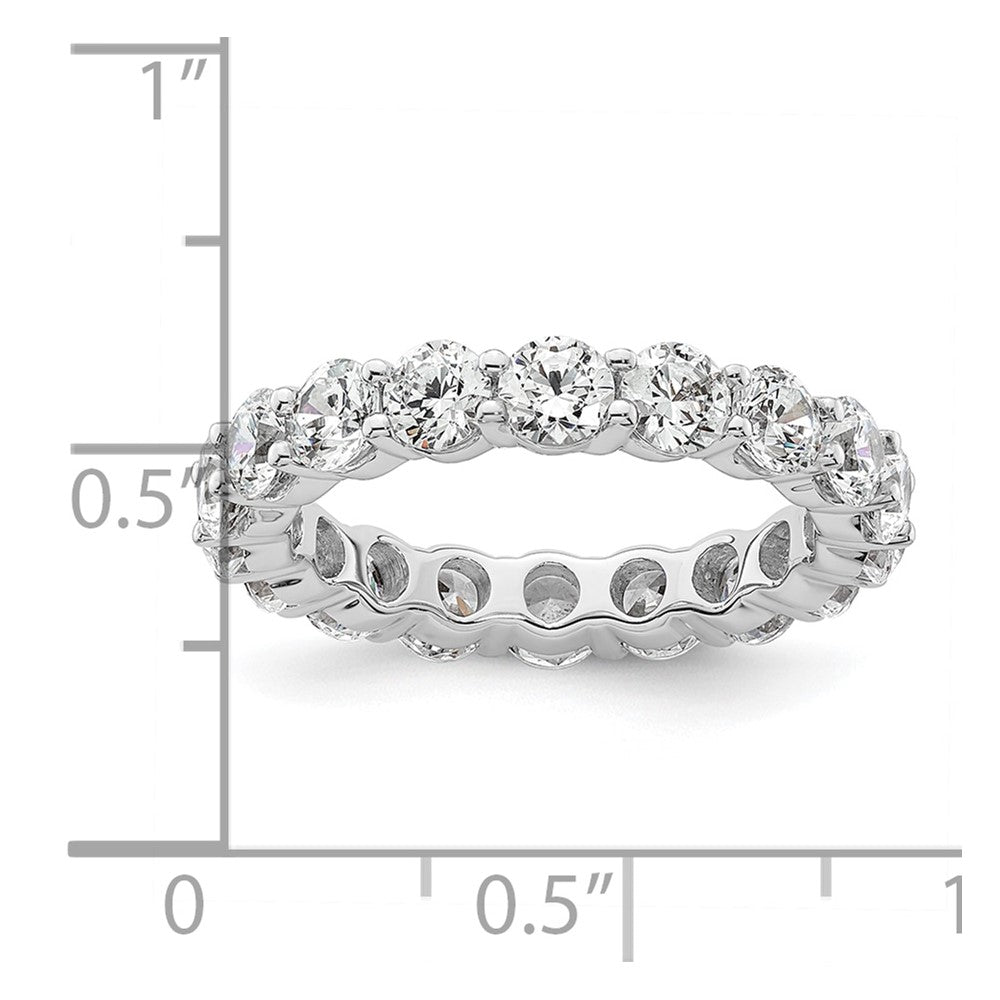 14k White Gold Polished Shared Prong 3 carat Diamond Complete Eternity Band