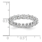 14k White Gold Polished Shared Prong 3 carat Diamond Complete Eternity Band
