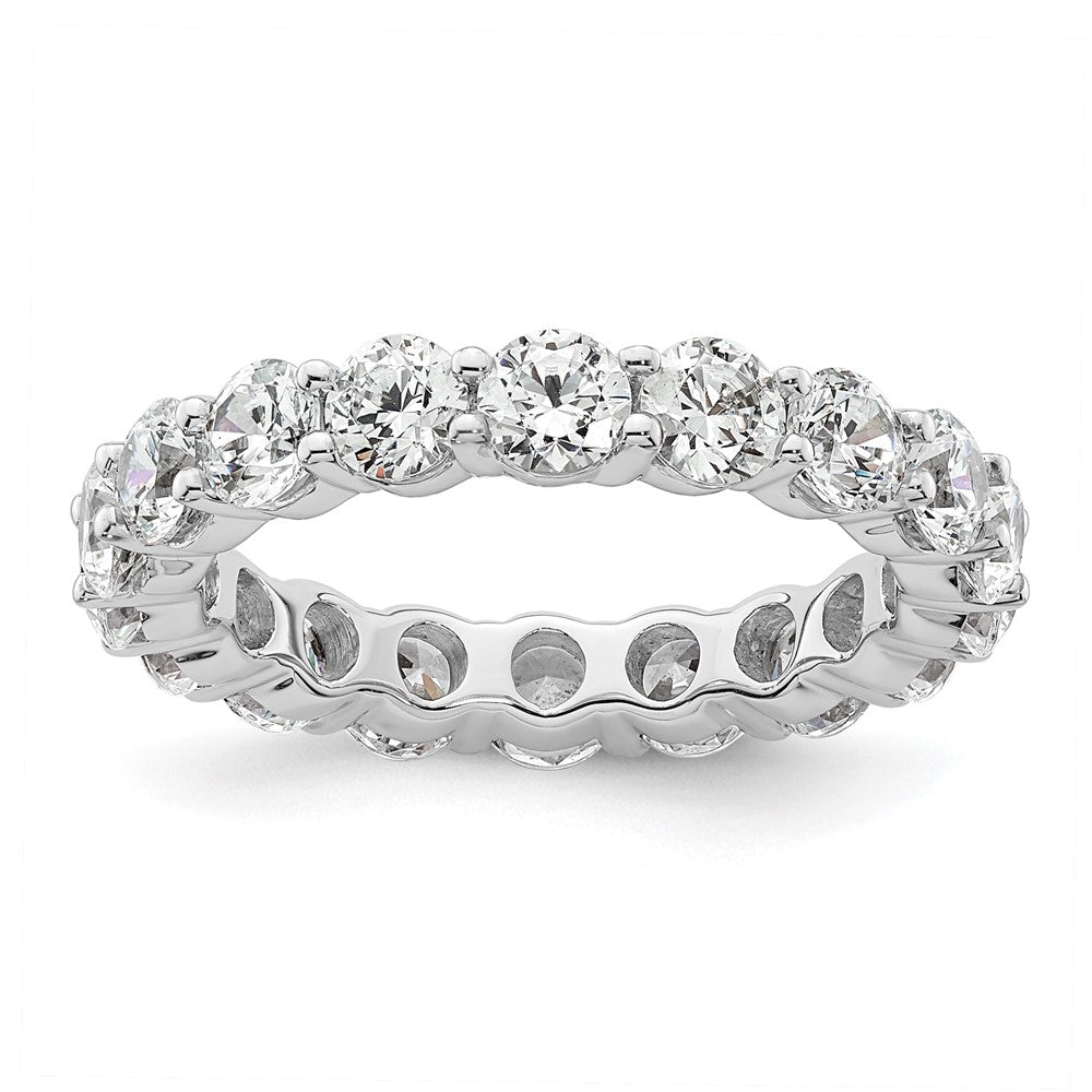 14k White Gold Polished Shared Prong 3 carat Diamond Complete Eternity Band