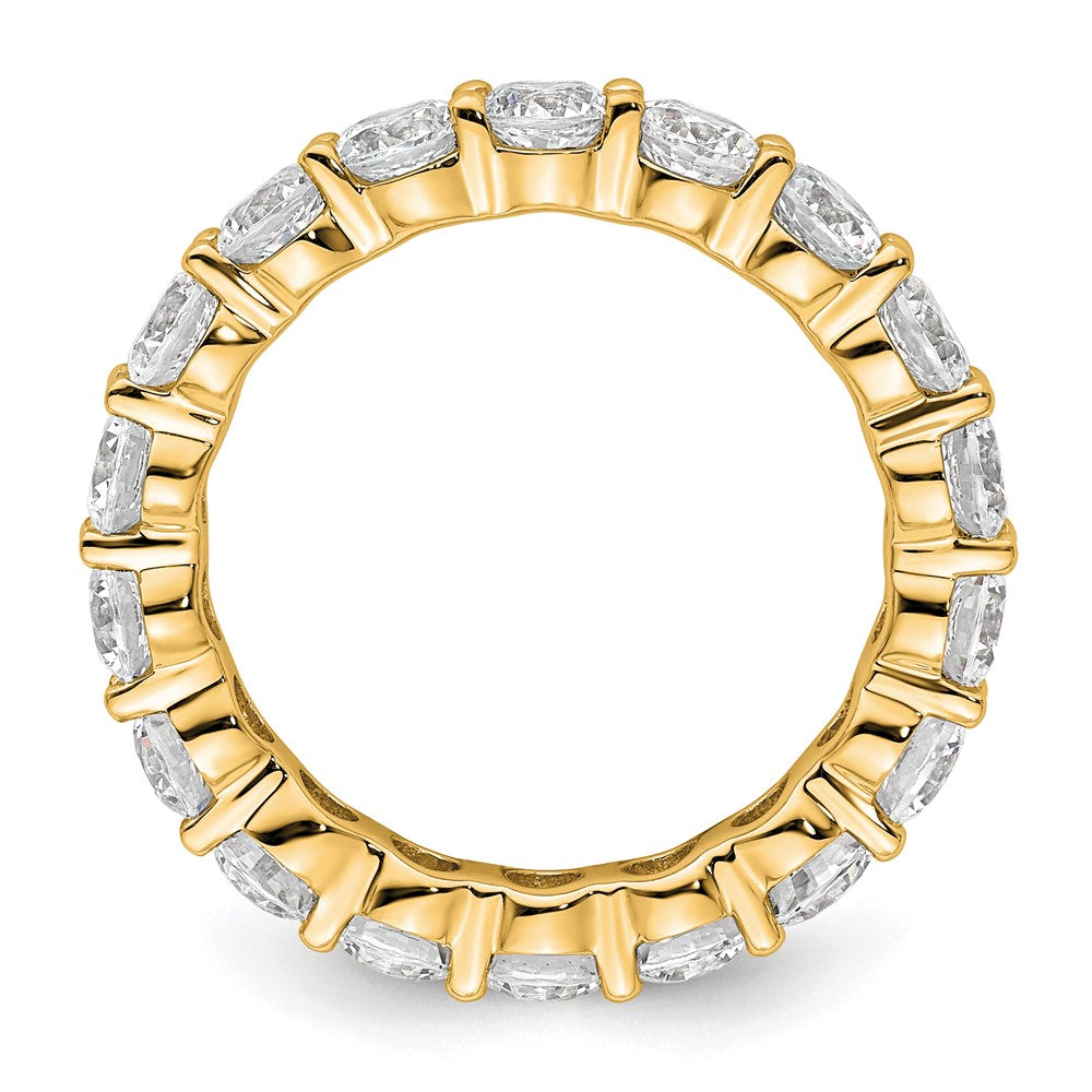 14k Polished Shared Prong 3 carat Diamond Complete Eternity Band