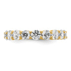 14k Polished Shared Prong 3 carat Diamond Complete Eternity Band