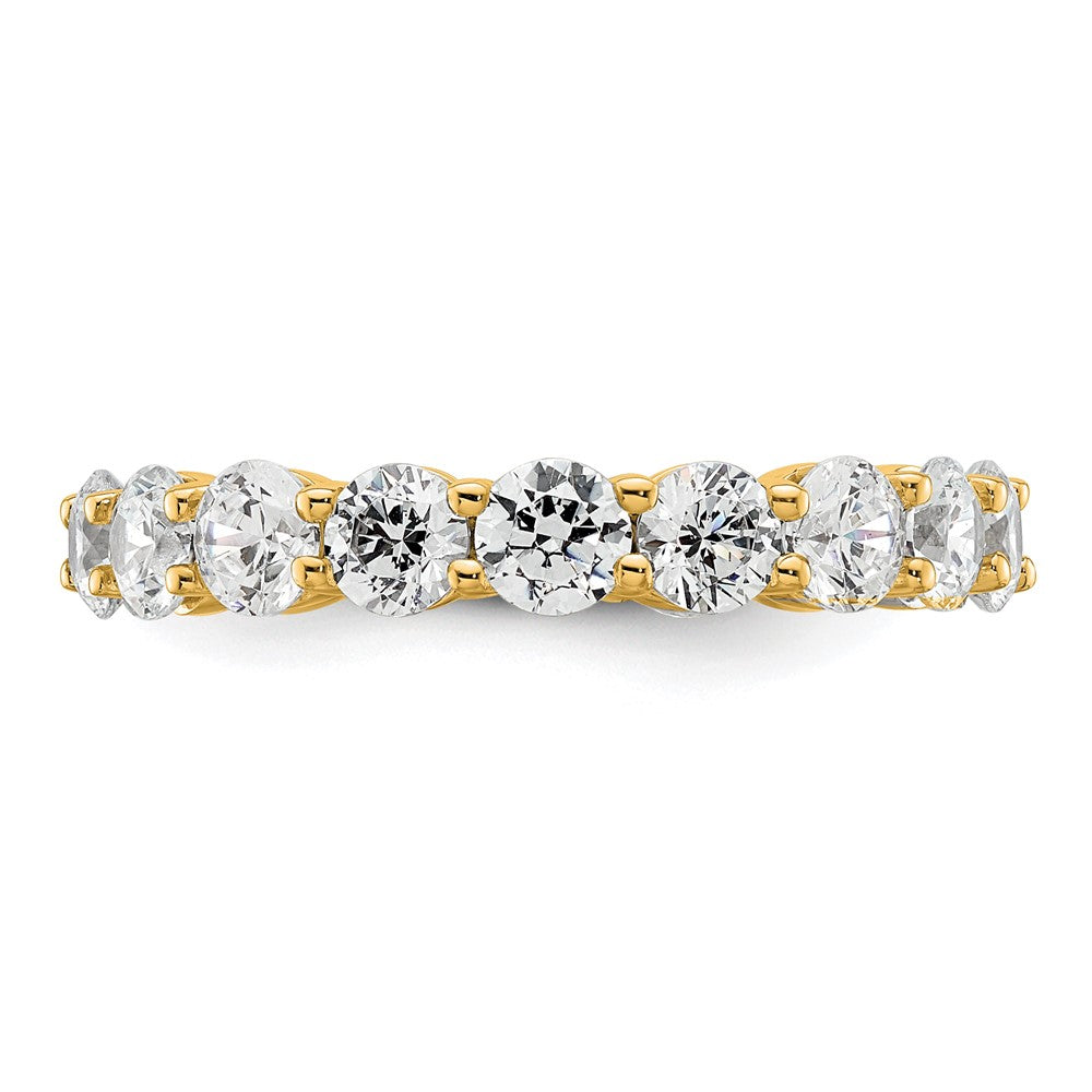14k Polished Shared Prong 3 carat Diamond Complete Eternity Band