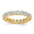 14k Polished Shared Prong 3 carat Diamond Complete Eternity Band