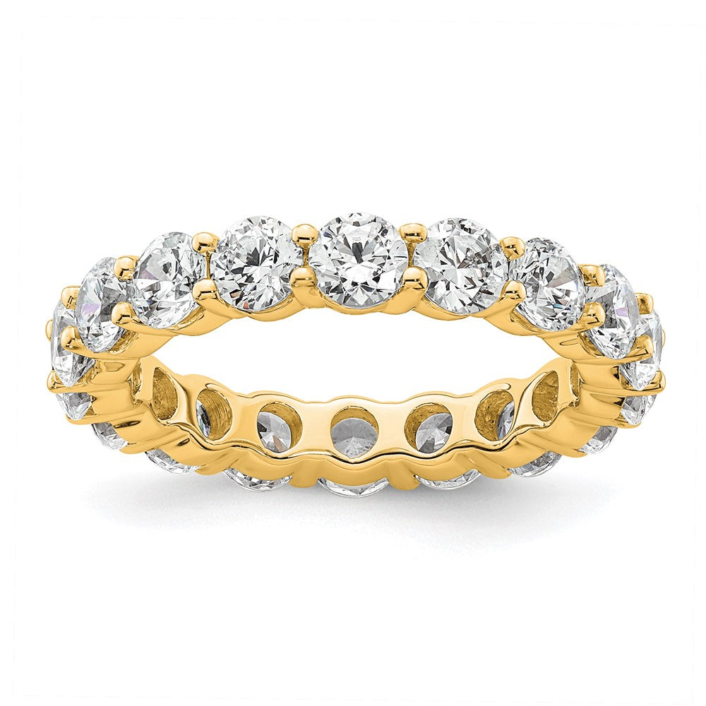 14k Polished Shared Prong 3 carat Diamond Complete Eternity Band