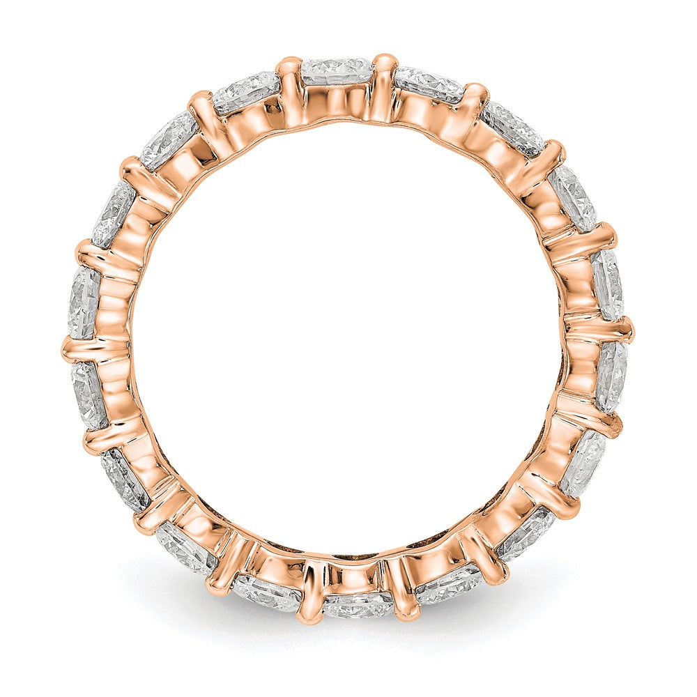 14k Rose Gold Polished Shared Prong 3 carat Diamond Complete Eternity Band