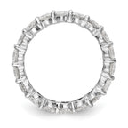 14k White Gold Polished Shared Prong 3 carat Diamond Complete Eternity Band
