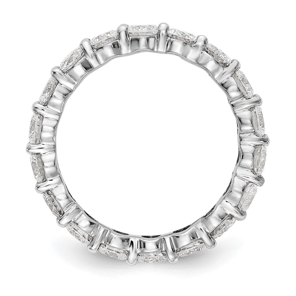 14k White Gold Polished Shared Prong 3 carat Diamond Complete Eternity Band