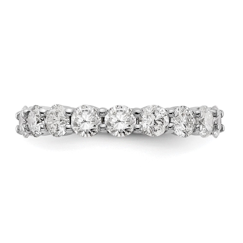 14k White Gold Polished Shared Prong 3 carat Diamond Complete Eternity Band