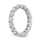 14k White Gold Polished Shared Prong 3 carat Diamond Complete Eternity Band
