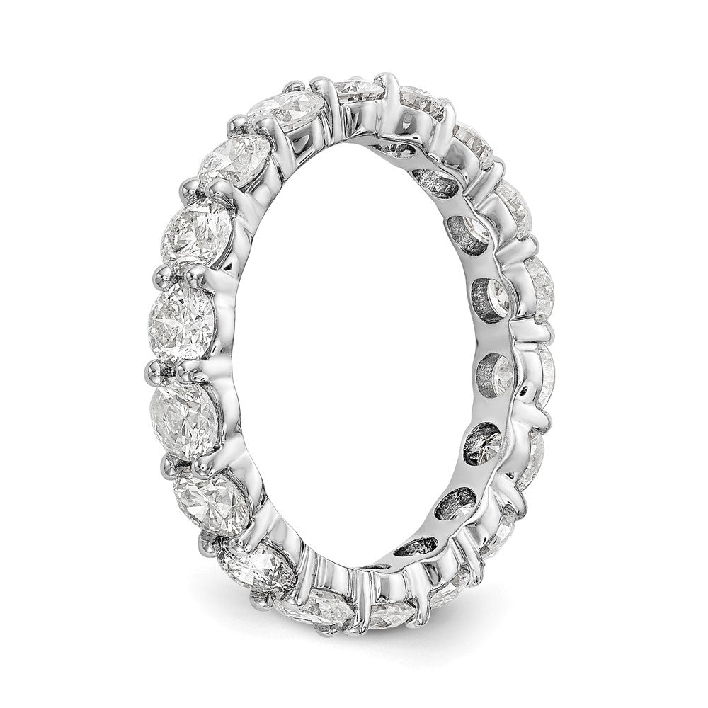 14k White Gold Polished Shared Prong 3 carat Diamond Complete Eternity Band