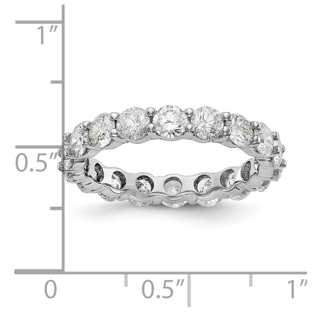 14k White Gold Polished Shared Prong 3 carat Diamond Complete Eternity Band