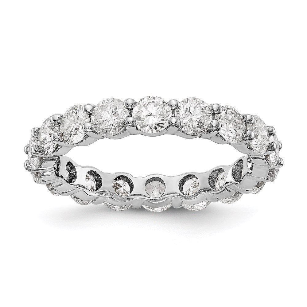 14k White Gold Polished Shared Prong 3 carat Diamond Complete Eternity Band